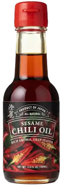 수미레 일본 칠리 오일 라유 3.5 플로즈 100ml 프리미엄 구운 참기름 베이스 카놀라/콘 라면 교자, 1개