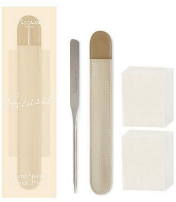 피카소x함경식 메이크업 스파츌라 기획세트(+스펀지 2P), 상세 설명 참조, 1개