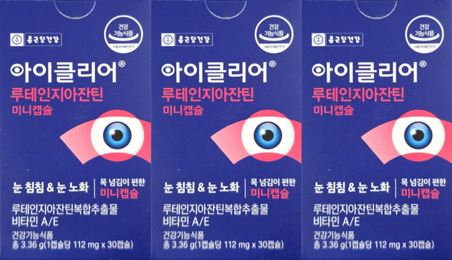 아이클리어 루테인지아잔틴 3.36g, 30정, 3개