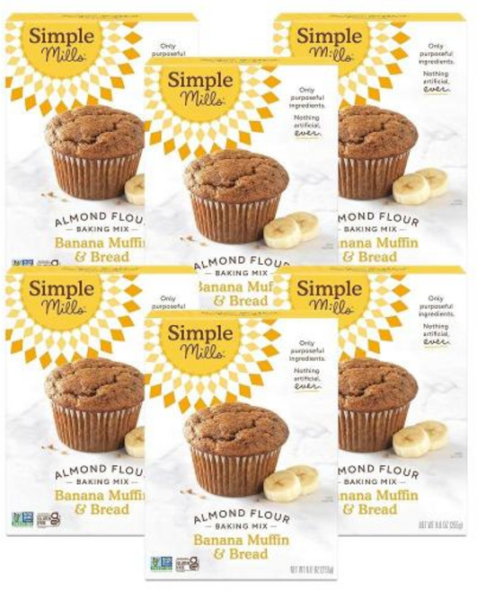 Simple Mills 아몬드 밀가루 베이킹 믹스 버라이어티 팩 팬케이크 및 와플 피자, 없음, 1개