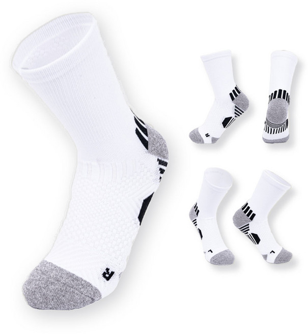 XQ스포츠 압박 쿠션 등산 러닝 양말 5켤레, 그레이, 중목, 1개