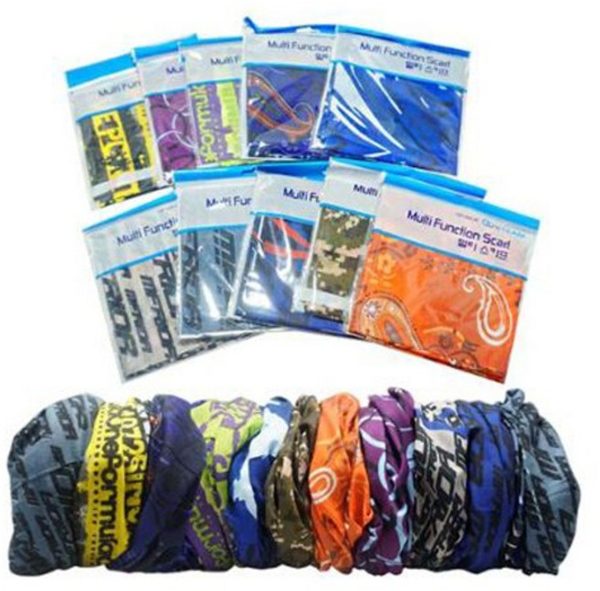 멀티스카프(색상랜덤) 버프 스포츠카프 다양한 연출가능, 색상골고루