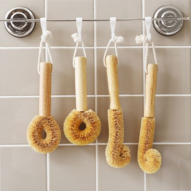 코코도넛 청소솔 브러쉬 도넛모양 세척솔, 코코넛 롱브러쉬, 1개