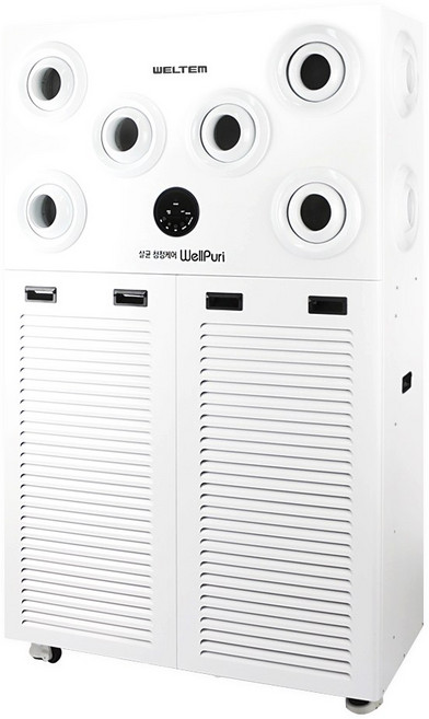 웰템 살균 이동식 공기청정기 170평형 저소음 초대형 산업용 업소용 웰퓨리 WAP-200 (+ 공기질측정기 리드선 무료 증정).