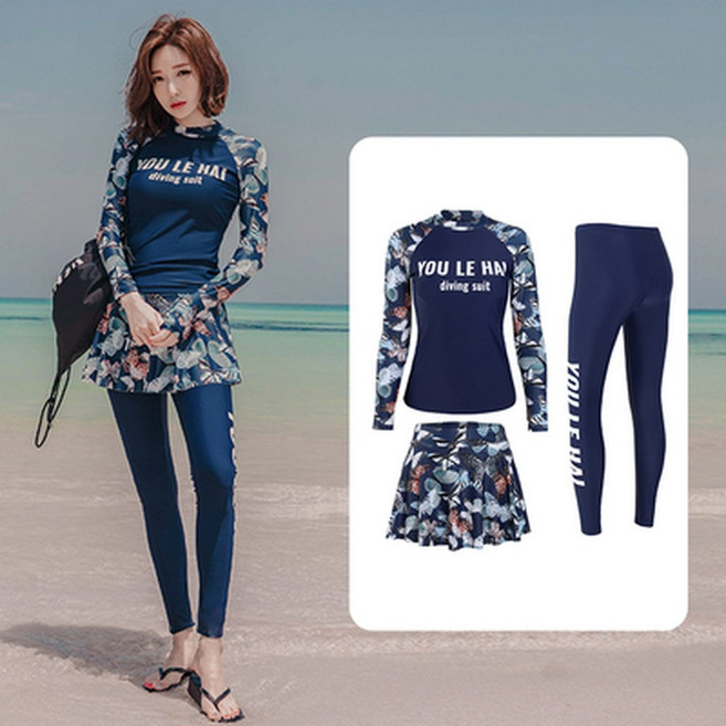 중년래쉬가드 여성 자외선차단 뱃살커버 잠수복 서핑