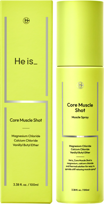 히이즈 코어머슬샷 뿌리는 마그네슘 스프레이 무릎 다리 허리, 1개, 100ml