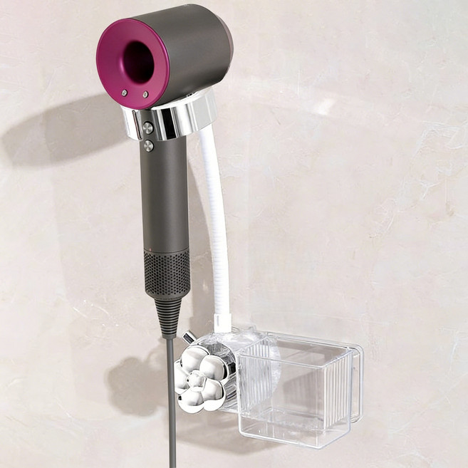 자홀포 각도 다각도 조절 핸즈프리 고급형 드라이기 고데기 거치대, 화이트, 1개