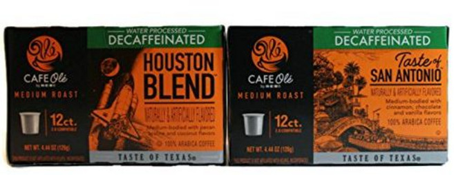 카페 올레 텍사스 맛 디카페인 번들 산 안토니오/휴스턴 싱글 Cafe Ole Taste of Texas DECAF Bundled San Antonio/Houston Single S, 9g, 12