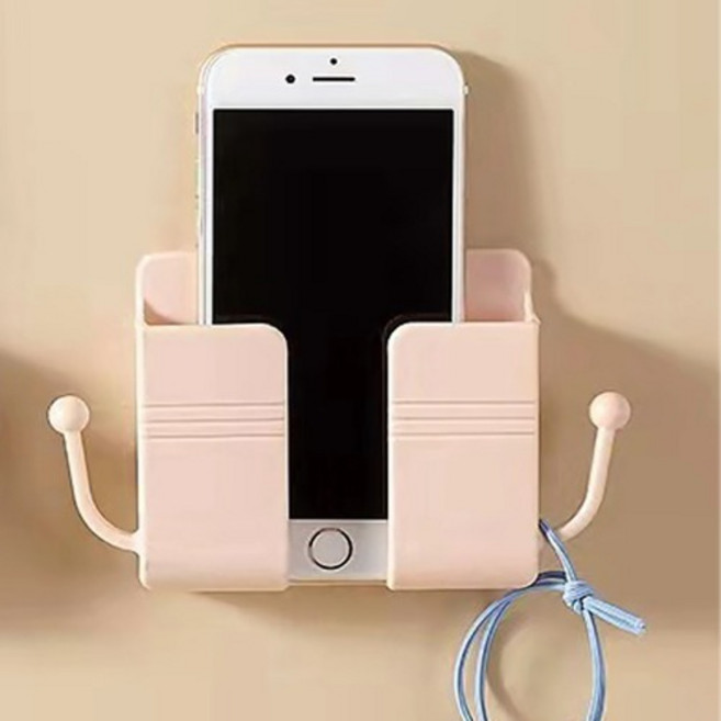 핸드폰 충전 거치대 벽걸이 수납케이스, 1개, 화이트