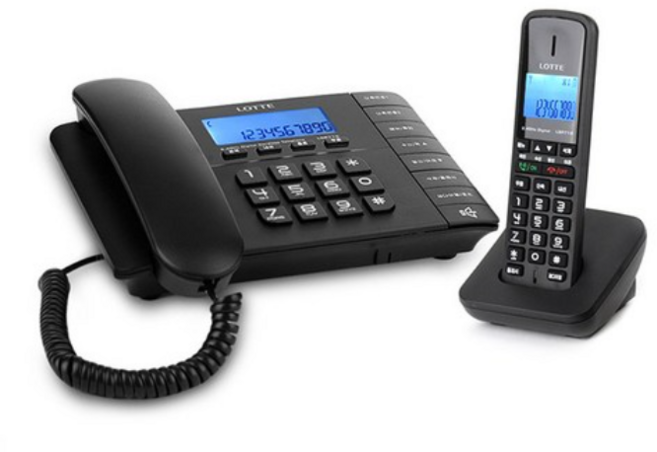 롯데알미늄 유무선 전화기 LSP713, LSP713 SET