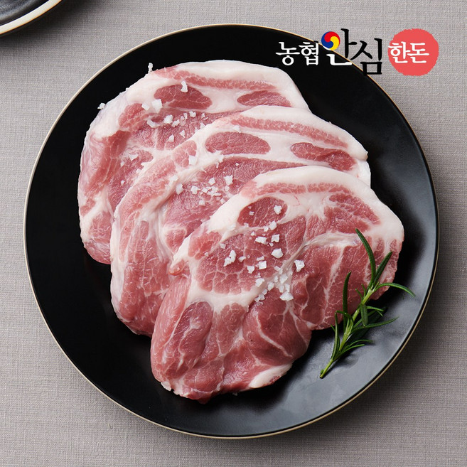 [농협안심한돈][냉장] 국내산 한돈 목살 구이용 1KG, 1개
