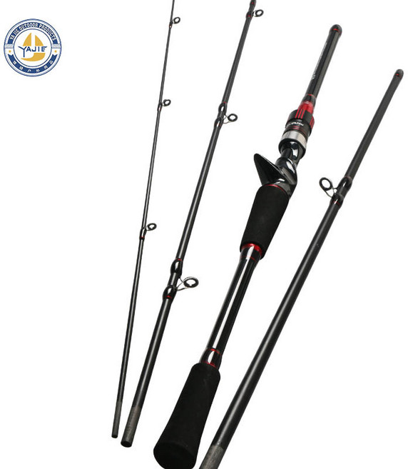 4절 휴대용 루어낚시대 바다 민물낚시대 루어대 카본 낚싯대 1.98/2.1m ML/M 조 스피닝 베이트 로드 원투대 세트, 베이트대