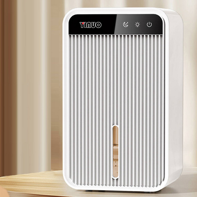 YINUO 새로운 고효율 제습 스마트 항습 제습기 원터치 작동 멀티 컬러 무드등 테크놀로지의 저소음 절전 건조기, 화이트1100ml