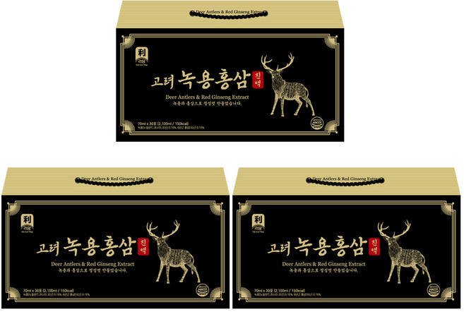 리담 고려 녹용홍삼 진액, 3개, 2.1L