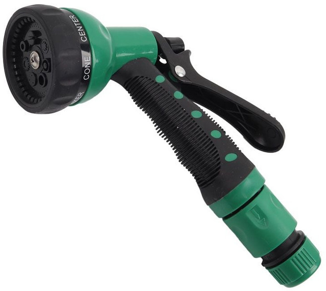 강력 고압 7가지 분사 모드 멀티 워터건 분사기 베란다 창문 청소 화분 물주기, 혼합색상, 1개