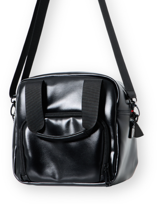 포퍼블릭 보냉 남자 직장인 가죽 도시락가방 이유식 보냉백 런치백, 블랙, 1개