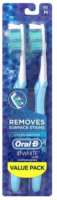Oral-B 어드밴티지 3D 화이트 비비드 칫솔 미디엄 트윈3팩