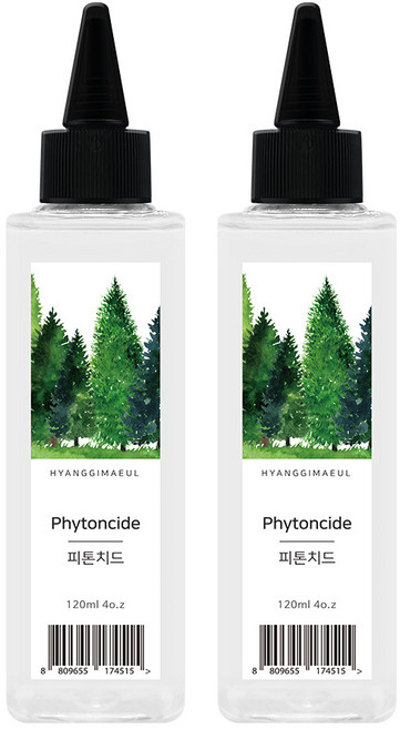향기마을 리필오일, 2개, 120ml, 피톤치드