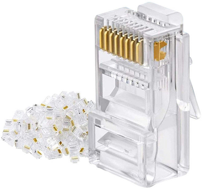 RJ45 8P8C 관통형 커넥터 100EA 잭 랜케이블 랜툴 CAT 5E UTP 랜선 제작, NT111. RJ45 8P8C 관통형 100EA, 1개