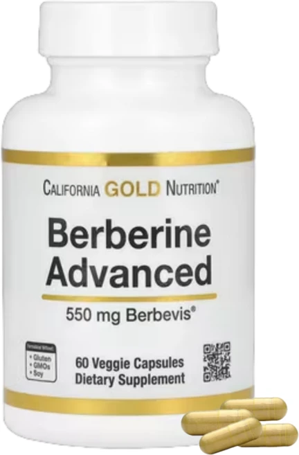 캘리포니아 골드 뉴트리션 베르베린 복합체 인지질 레시틴 포도씨 추출물 550mg, 60정, 1개 - 쿠팡