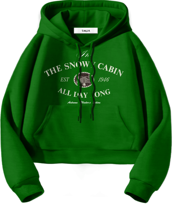 몰토벨리노 TSF 스노위케빈 세미오버핏 크롭 후드티