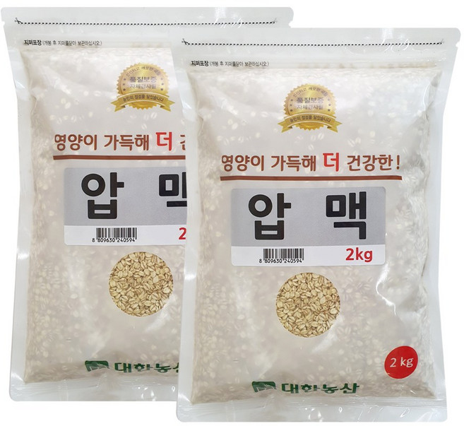 대한농산 국산 압맥 4kg (2kgx2봉) 납작보리, 2kg, 2개