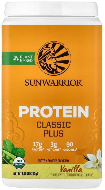 썬워리어 클래식 플러스 프로틴 식물성 단백질 바닐라 향 750g(1.65lbs), 1개, 750g - 쿠팡