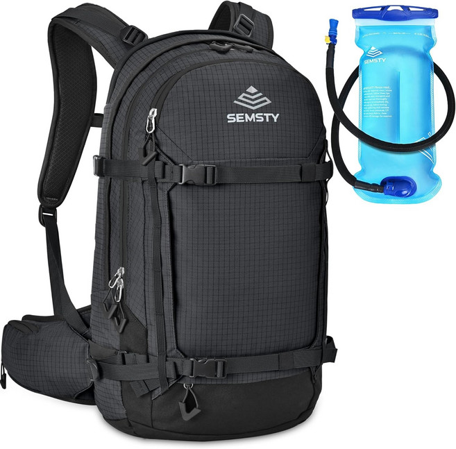 스노보드 스키 하이킹 캠핑을 위한 2L 워터 블래더 단열 하네스 방수 여행용 백팩 SEMSTY 25L 하이드레이션, White