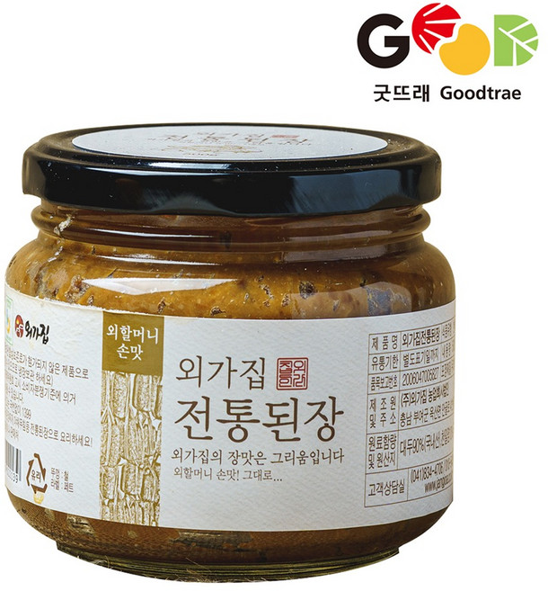 외가집 전통 된장 국산 100% 재래식, 500g, 1개
