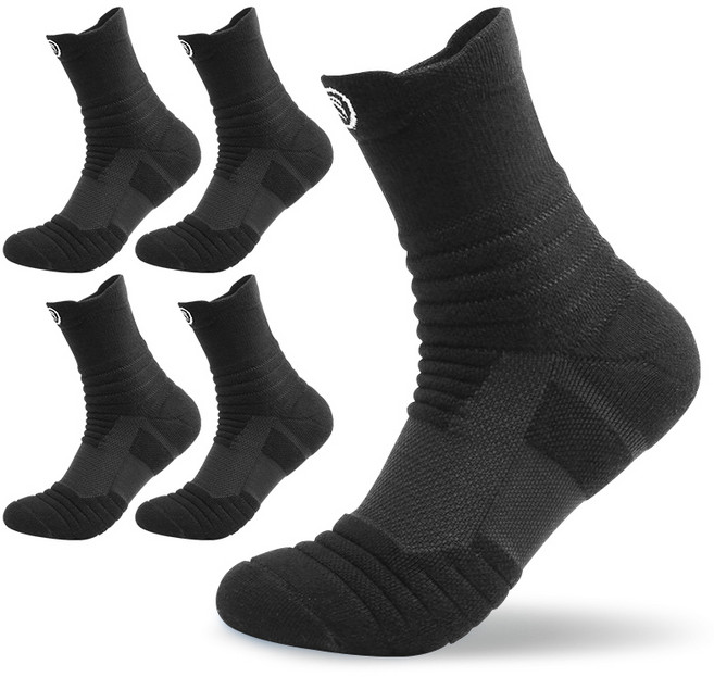 나인벨로 남성 기능성 스포츠 양말 중목 두꺼운양말 5족 세트