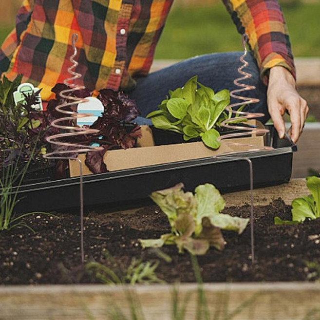 전기 문화 식물 스테이크 구리 원예 안테나 성장 지원 나선형 막대 야외 꽃, 01, 1개