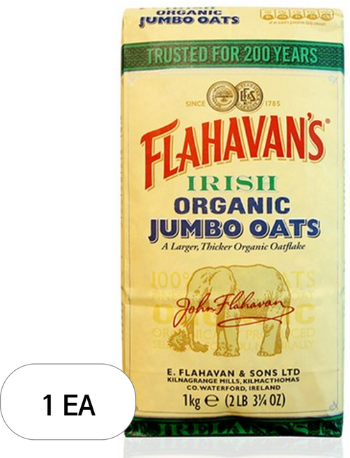 플라하반 점보 오트플레이크 유기농, 1kg