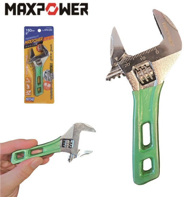 맥스파워 칼라 몽키 6인치 경량 미니 소형 짧은 포켓 스패너 MPM-06S, MPM-10S, 1개