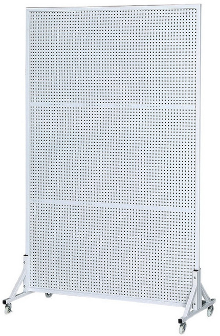 철제 파티션 타공 게시판 철재 거실 전시 가벽 칸막이, 흰색 60x150 바퀴형 후크 20개