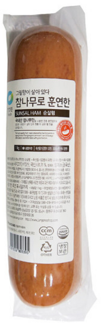 대상 청정원 참나무로 훈연한 순살햄 라운드 1kg, 1개