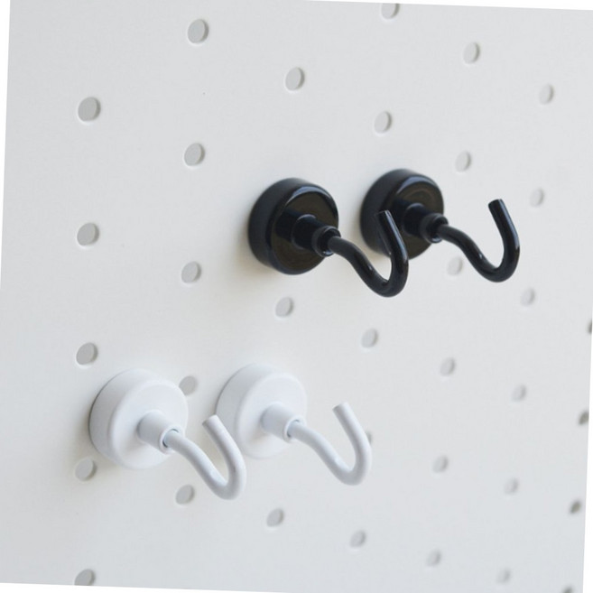 걸이식 초강력 자석고리 화이트 블랙 실버 16mm 10p 자석걸이 캠핑자석고리 초강력자석고리