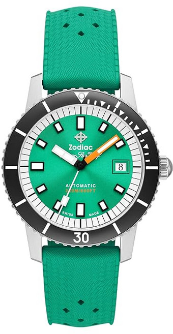 Zodiac 남성용 SUPER SEA WOLF COMPRESSION 자동 스테인리스 스틸 시계 ZO9305