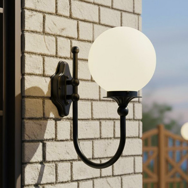 나눔조명 호박등 구슬등 벽등 LED 인테리어 벽조명 벽부등 옥외 간접 조명 NMSCG015D, 검정