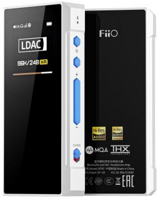 앰프 AMP 무선 HDMI 송수신기 HDMI분배기 FiiO BTR7 MQA USB DAC DSD256 QCC5124 헤드폰 블루투스 더블 THX 출력, Standard White