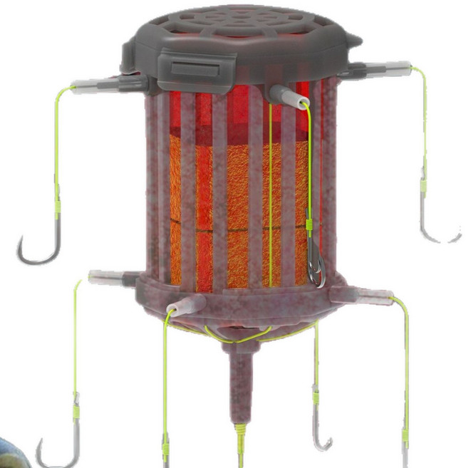 바닥 미끼 케이지 스트링 낚시 안티 PE 라인 그룹 피더 싱커 민물 페스카, 01 1PC, 01 Hook Size8