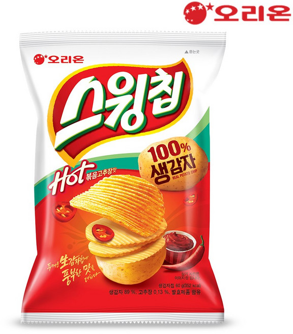 스윙칩 핫 볶음고추장맛, 45g, 6개