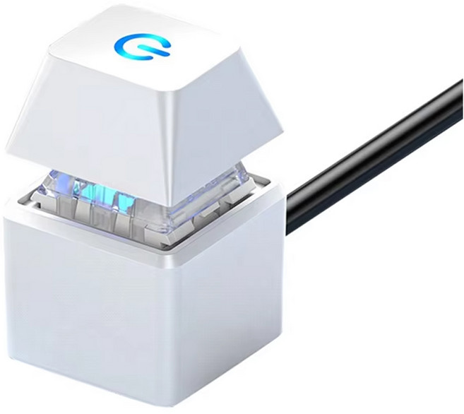 IT 컴퓨터 본체 파워 사각 외부 전원 스위치 버튼, 화이트, 1개