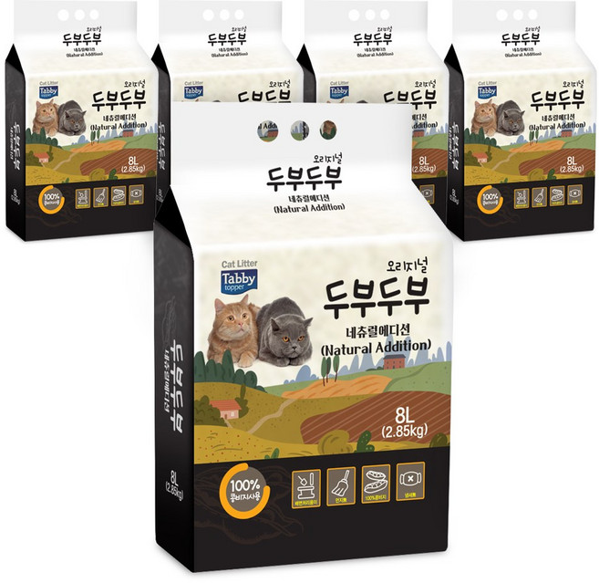 테비 두부두부 네츄럴에디션, 오리지널, 5개, 8L