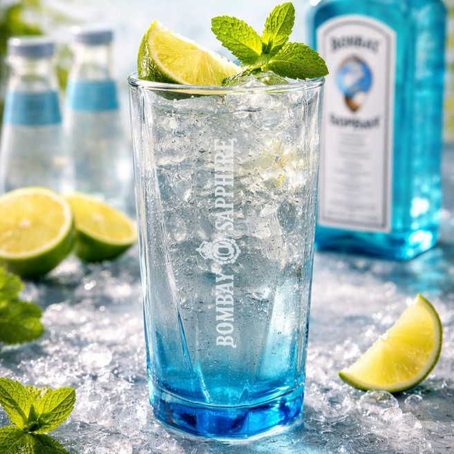 아소공방 X 오션글라스 봄베이 사파이어 클리어 스몰 하이볼잔, 2개