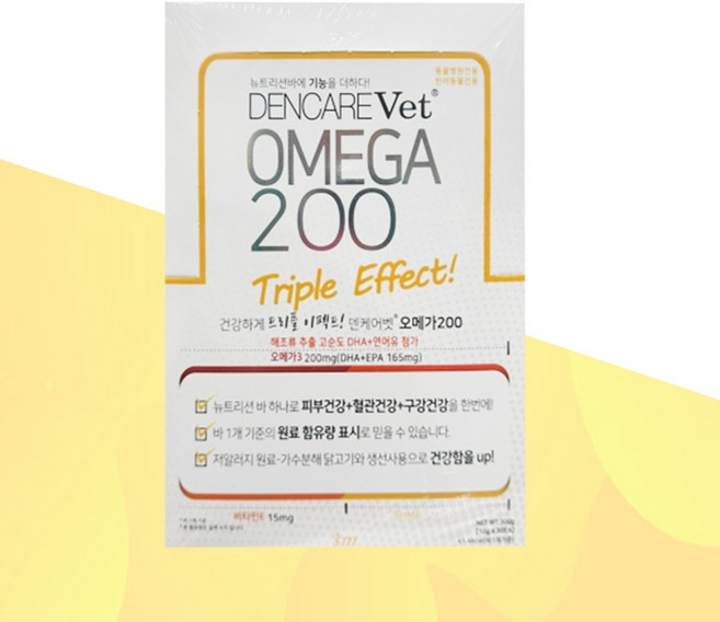 덴케어벳 강아지 덴탈껌 200, 오메가, 10g, 30개