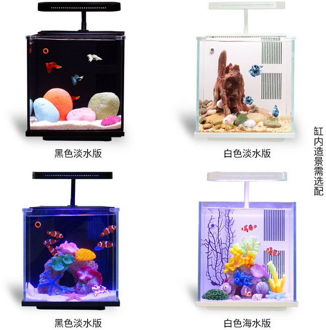 BL-200PG背濾魚缸《白玻璃》懶人魚缸/自循環生態魚缸/海水缸, 1個, BL-200 海水版(白玻璃),黑色