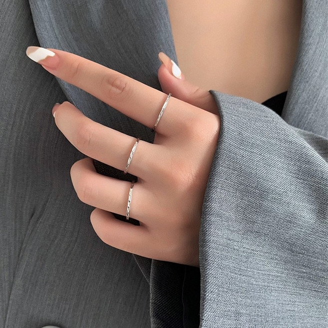 하나린 써지컬스틸 반지 챠밍 레이어드링 티타늄반지