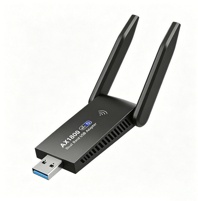 AX1800 雙頻免驅WiFi6 無線網卡 USB接收器, 1個, WiFi6-1800M雙頻免驅網卡