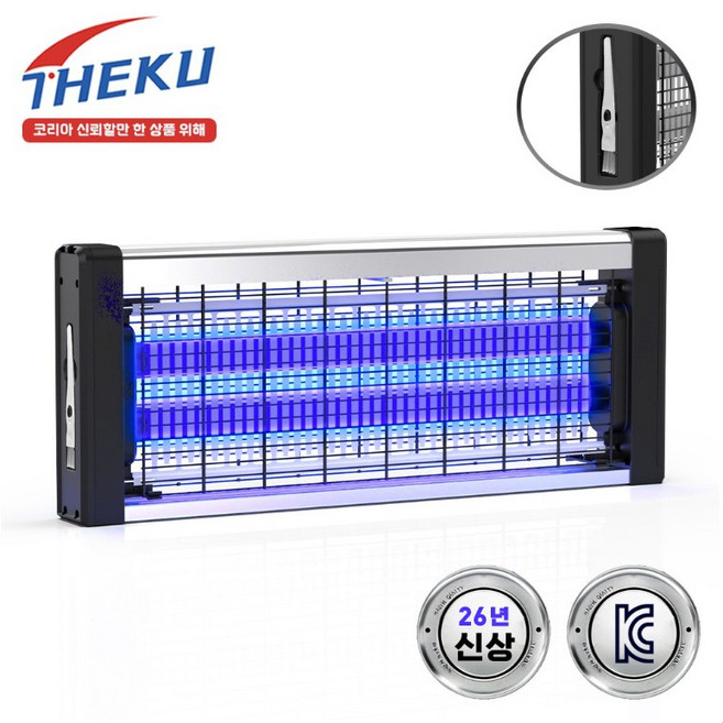 THEKU 전기 모기퇴치기 가정용 업소용 대형 전기 포충기 10W 간편 청소 LED 모기채 램프, B10-10W(대)