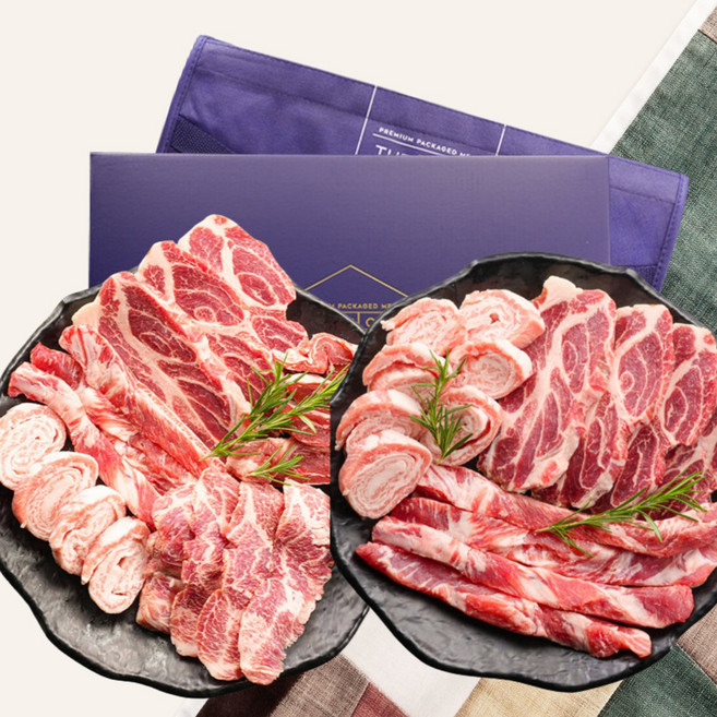 [명절선물세트] 프리미엄 이베리코 베요타 돼지고기 선물세트 구이용 1kg 1.25kg 목살 갈비살 치마살 눈꽃살 돼지고기 흑돼지 추석 명절 선물 세트 올더파인, 1개, 4. 선물용 이베리코 선물세트 1.25kg.